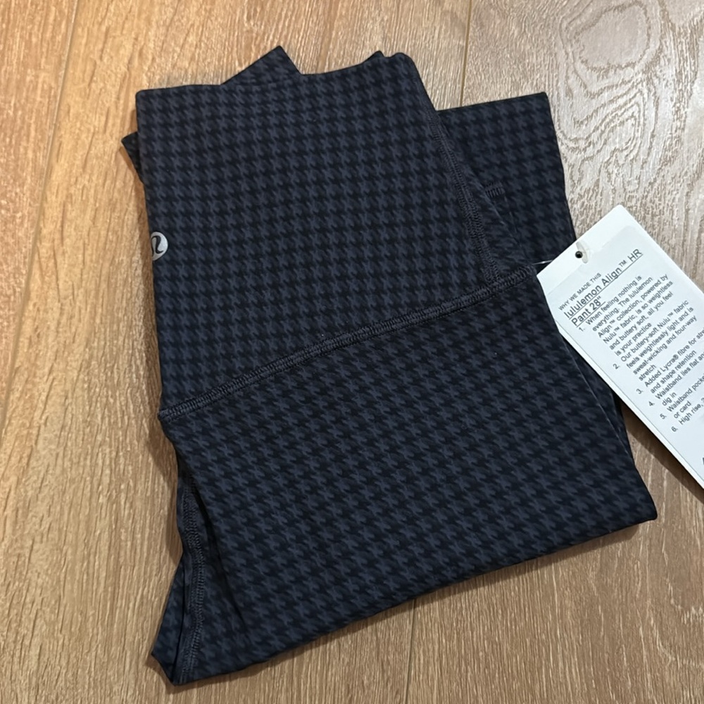 Lululemon Align High Rise Pant Legging 28” Micro Houndstooth Blue Multi NWT - Picture 7 of 7